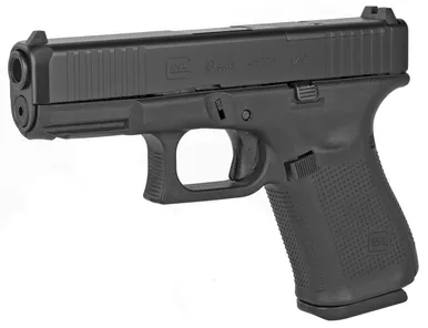 Glock 19 Gen 5 MOS 9mm Luger Pistol 4.02" Barrel 15+3 Round Black (Front Serrations) (Modular Optic System)