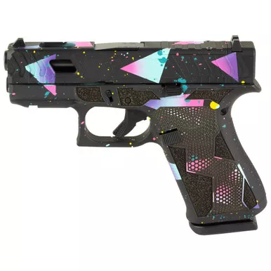 Glock 43X 9mm Luger Pistol 10+1 Round Black/Cyan/Purple Cerakote