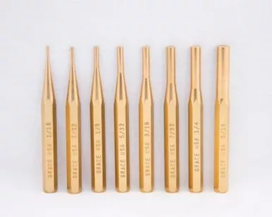 Grace USA Brass Pin Punch Set 8-Piece