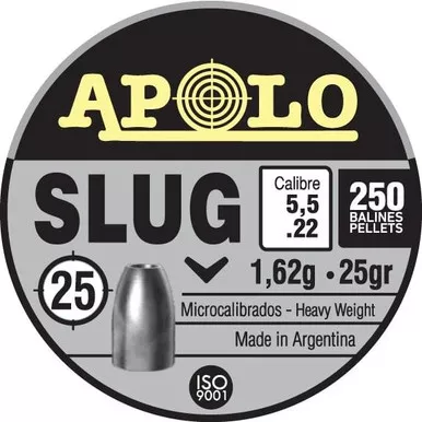 Hatsan Apolo Slug Air Gun Pellets .22 Caliber 25 Grain 250 Count