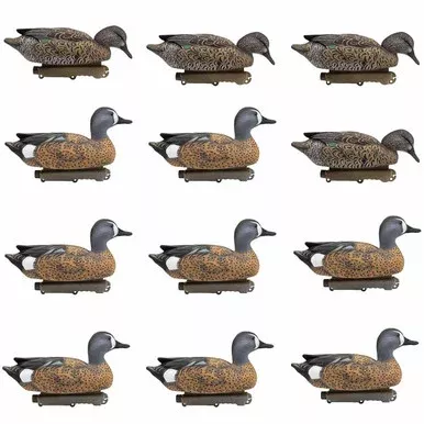 HD Blue-Winged Teal Floater Duck Decoys, 12 Pack