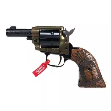 Heritage Manufacturing Rough Rider Barkeep .22 LR Revolver 3" Barrel 6-Round Black Oxide Simulated Case Hardened Finish Custom Bell Wood Grip