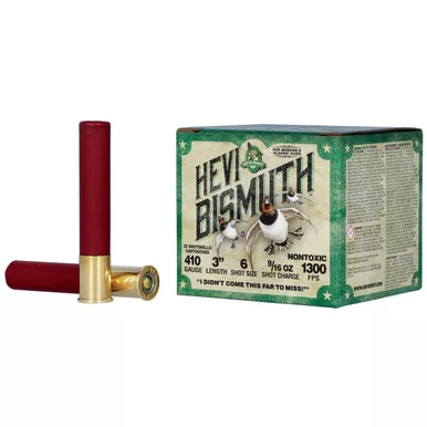Hevi-Shot Hevi-Bismuth Waterfowl 410 Gauge Ammo 3" #6 Shot 25/250