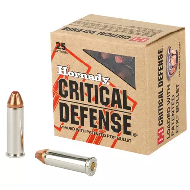 Hornady Critical Defense 38 Special Ammo 110 Grain FTX 25 Rounds