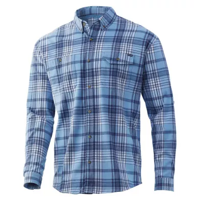 Huk Rutledge Flannel Shirt Baltic Sea S
