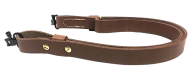 Hunter Quick Fire Leather Rifle Sling with Sling Swivel Brown