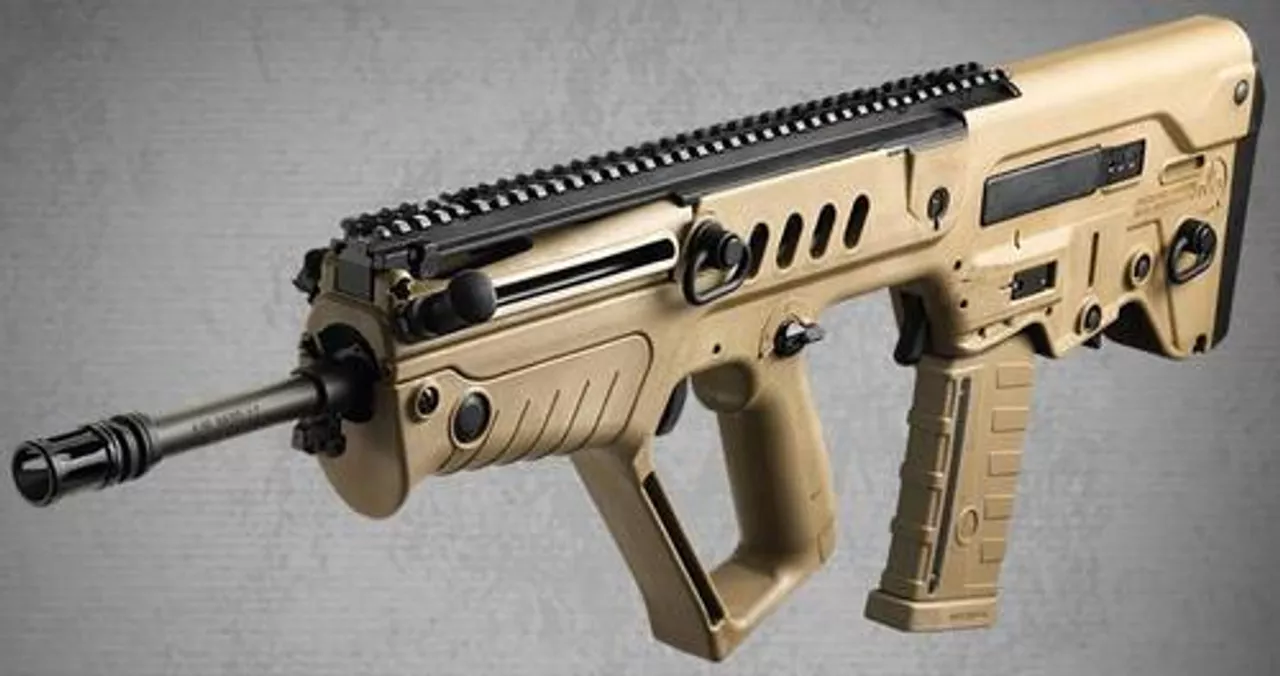 IWI TAVOR SAR Bullpup Rifle – Flattop – Compliance in Maryland, Massachusetts, New Jersey 5.56 NATO, Flat Dark Earth Stock, 18 1:7 Barrel, 10rd Mag