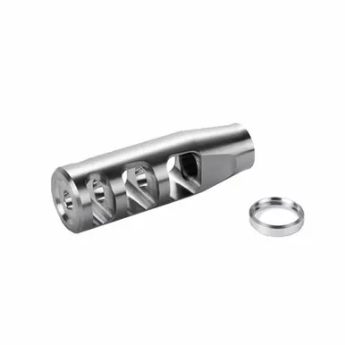 J P Enterprises 3-Port Compensator 22 Caliber 1/2-28 Thread Steel Silver
