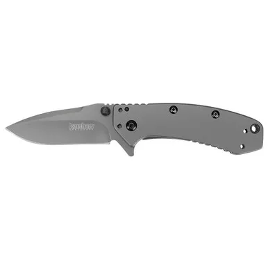 Kershaw Cryo Assisted Opening Pocket Knife 2.75" Modified Drop Point 8Cr13MoV Stainless Steel Blade Aluminum Handle Gray