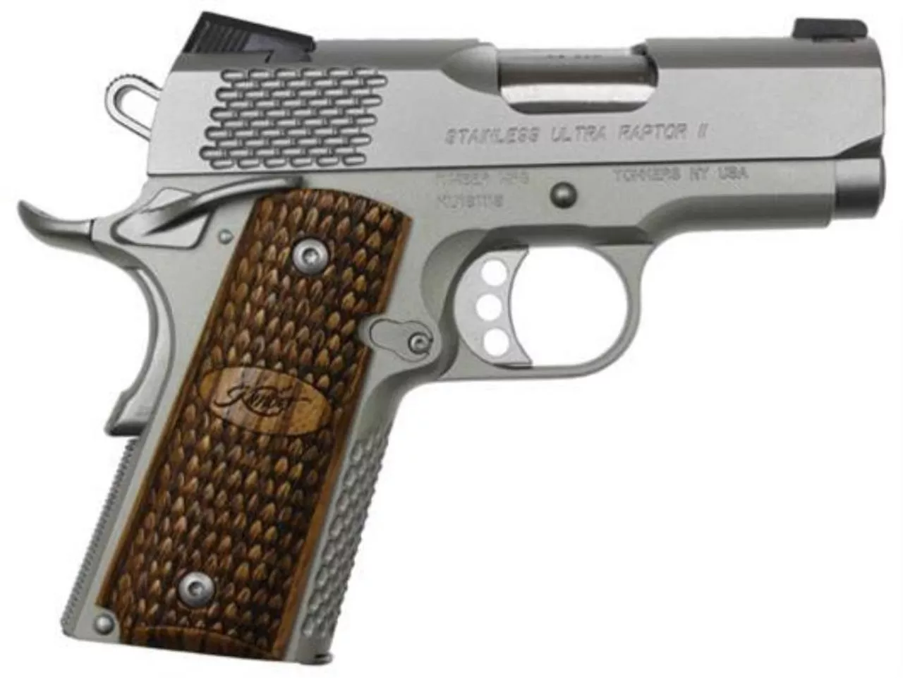 Kimber Stainless Ultra Raptor II, 9mm, 3″, Satin Stainless Slide