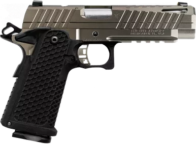 Live Free Armory Apollo 11 9mm Luger Pistol 4.9" Barrel 17+1 Round Platinum Silver