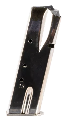Mec-Gar Magazine Springfield SA-35 & Browning Hi-Power 9mm 13-Round Blued/Nickel
