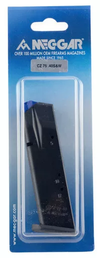 Mec-Gar Optimum Magazine CZ 75, Champion, CZ85 40 S&W 12-Round Steel Anti-Friction Black