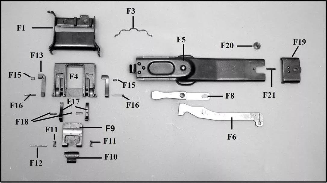 MG 34 Belt Transport Lever, Left-Hand Feed: F6