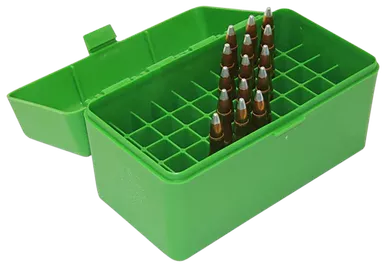 MTM Case-Gard R-50 Series Rifle Ammo Box 50-Round Green
