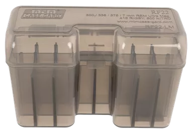 MTM Case-Guard RF-22 Series Flip Top Rifle Ammo Box Clear Smoke