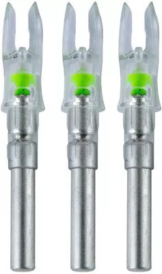 Nockturnal Lighted Nock Green S-Series 3-Pack