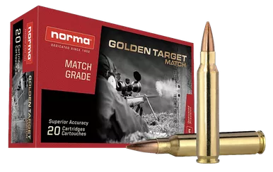 Norma Golden Target Match .223 Rem Ammo 69 Grain BTHP Box of 20