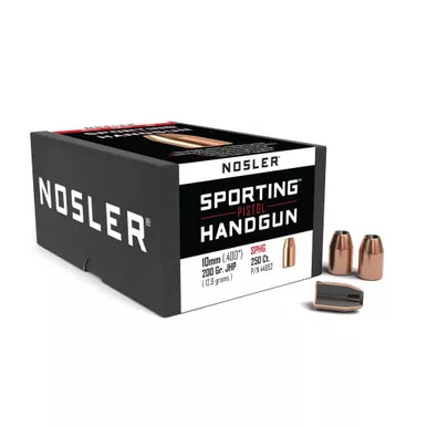 Nosler 10mm 200gr JHP Handgun Bullets 250 Count