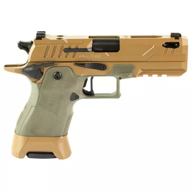 Oa Defense OA 2311 CP Pro 9mm Luger Pistol 4.25" Ported Barrel 17+1 Round High Desert Slide Sage Grip