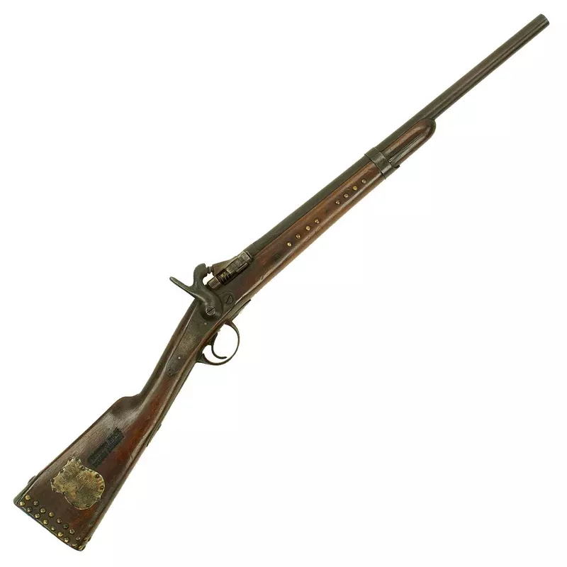 Original French Tabatière Breech Loading Rifle Converted to Shotgun and Marked to a U.S. Indian Agency c.1880