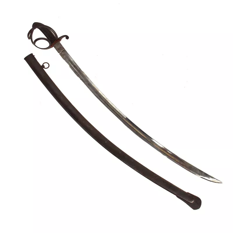 Original German WWI Unit Marked Bavarian Train Battalion Officer’s M1826 Chevauleger Saber With Matching Scabbard by E&F Horster, Solingen- Dated 1894