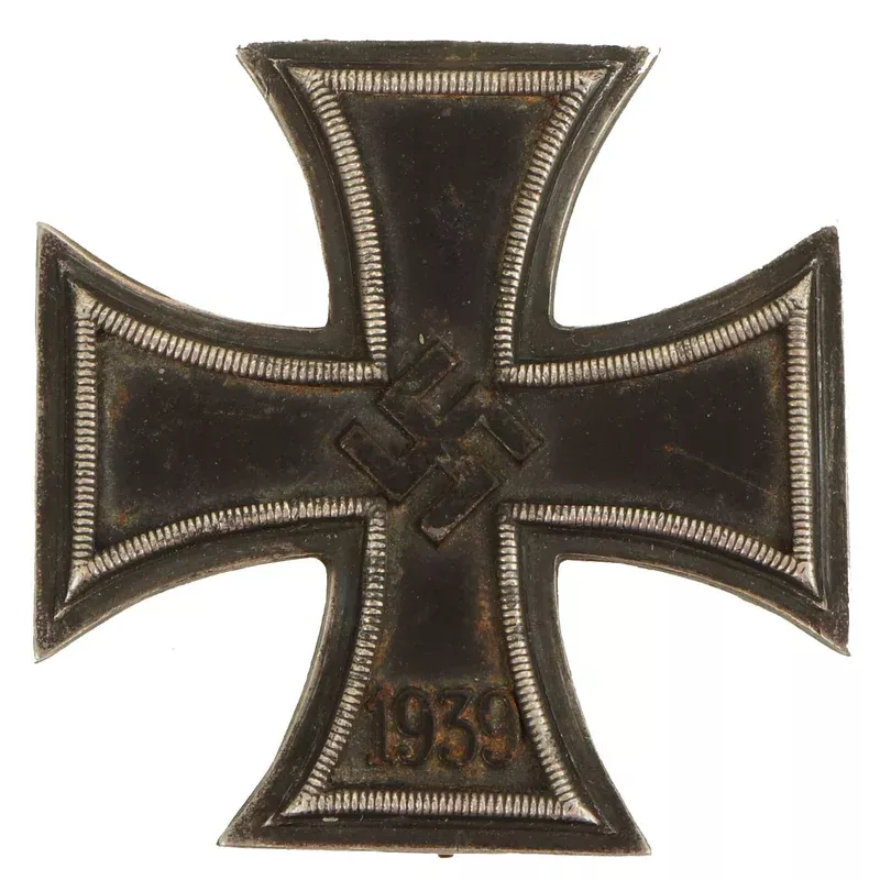Original German WWII Early Iron Cross First Class 1939 with Pinback – Wilhelm Deumer Style EKI