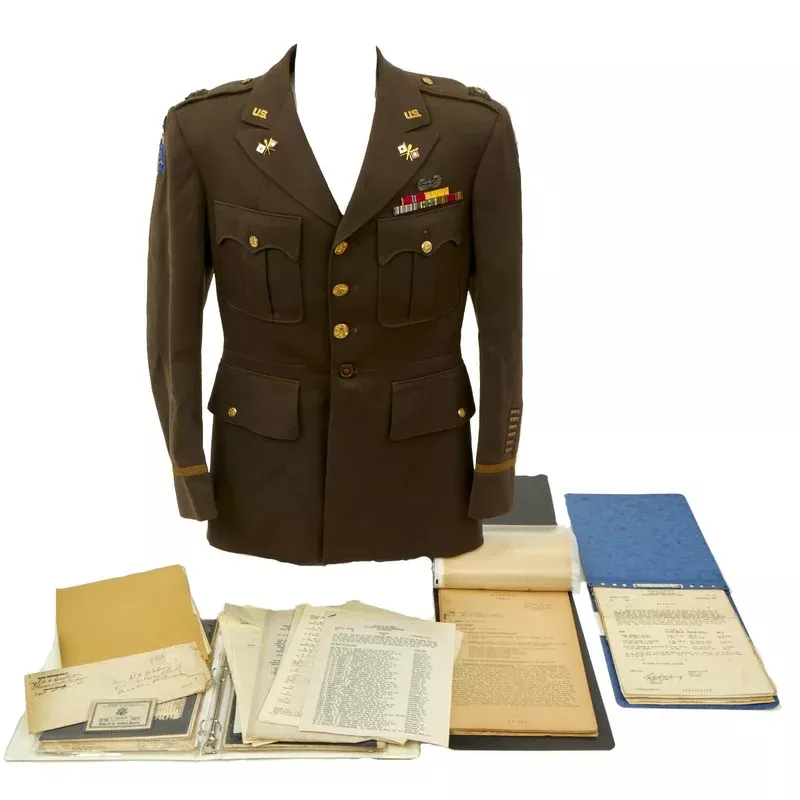 Original U.S. WWII Airborne Officer Grouping Attributed to Lt. Colonel Robert Blakeney – 54th Signal Battalion – XVIII Airborne Corps