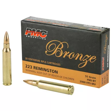 PMC .223 Remington Ammo 55 Grain FMJBT Box of 20