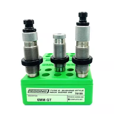 Redding 6mm GT Type S 3-Die Neck Sizing Set