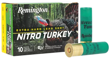 Remington Nitro Turkey 12 Gauge Ammo 2-3/4" 1-1/2 oz #4 Shot 1260 fps Box of 10
