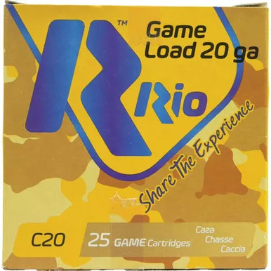 Rio Royal Buck 20 Gauge Ammo 2-3/4" #1 Buckshot 9 Pellets Box of 25