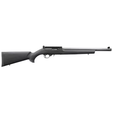 Ruger 10/22 Carbine Semi Automatic Rifle 22 Long Rifle 16.12" Black Threaded Barrel Black Frame Black Hogue Field Stock