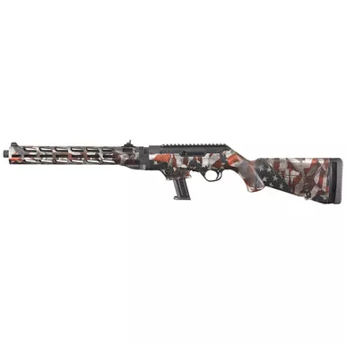Ruger PC Carbine 9mm Luger Bolt Action Rifle 17rd Magazine 16.12" Barrel American Flag Camo Synthetic Stock
