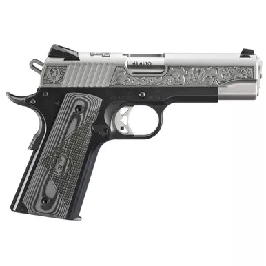 Ruger SR1911 One Lacey Place 45 Auto Pistol 4.25" Barrel 7+1 Rounds Stainless Steel Slide Blue/Black G10 Grips