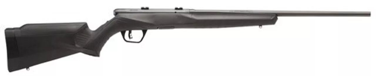 Savage B22 F .22 LR, 21″ Barrel, Synthetic Black Stock, Carbon Steel, Blued, Left-Handed, 10rd