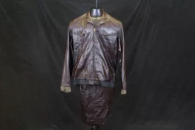 Scarce Chinese Type 59 Leather Pilots Jacket & Pants