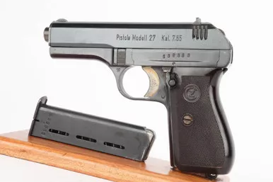 Scarce, High Polish Police Eagle/K CZ Model 27 - Matching Magazine