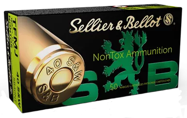 Sellier & Bellot SB40NT 40 S&W Ammo 180 Grain Full Metal Jacket Box of 50