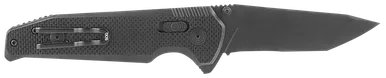 Sog Vision XR Pocket Knife 3.36 Inch Tanto Black TiNi CTS XHP Steel Blade Black G10 Handle