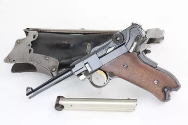 SOLD - 1906 DWM American Eagle Luger - Ideal Stock & Grips