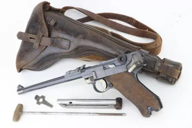 SOLD - 1917 DWM Artillery Luger Rig - Matching Stock & Magazine