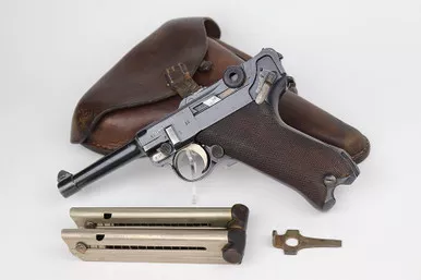 SOLD - 1918 Erfurt Luger Rig - Matching Magazine