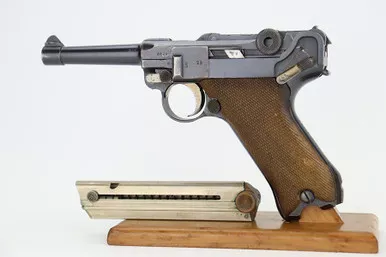 SOLD - 1918 Erfurt Luger - Unit Marked, Matching Magazine