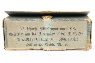 SOLD - 1920 Dated 9mm Luger Ammo