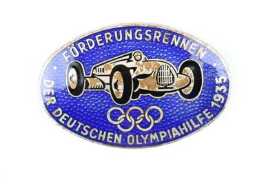 SOLD - 1935 Auto Union Olympic Race Badge (KW040424-3)