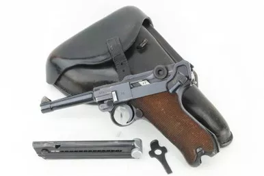 SOLD - 1938 Mauser Luger Rig - Matching Magazine (376n - 33453 - RJ)