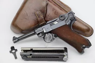 SOLD - 1938 Mauser Luger Rig - Matching Magazine (8927c - 26294)