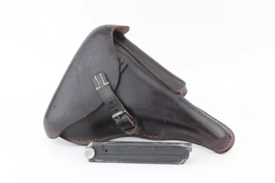 SOLD - 1938 Navy Marked Luger Holster and Navy Magazine