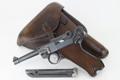 SOLD - 1939 Mauser Luger Rig - Matching Magazine (3266q - 34811 - RJ)